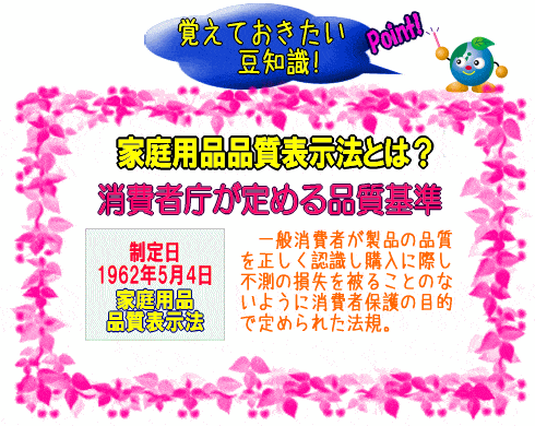 家庭用品品質表示法とは？(図)